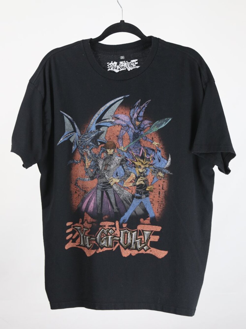 Yu-Gi-Oh Anime Graphic T Shirt Black 2X XXL Yami Yugi Kaiba Dark Magician Blue E